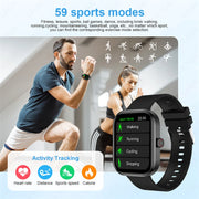 Men Full Touch Screen Bluetooth Call Waterproof Watches