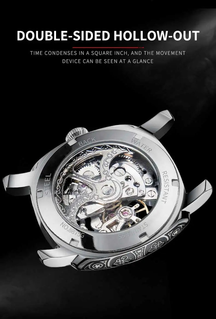 Authentic Brand Carved Watches Fully Automatic men watches Hollowed Fashion Mechanical Watches luxury MAN WATCH Reloj Hombre