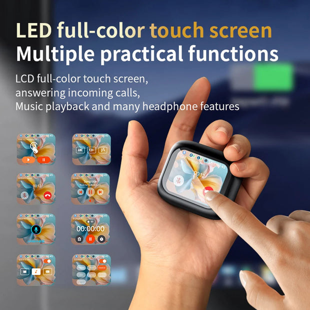 Full In Touch Screen Headphone  Wireless InEar ENC Earbuds Bluetooth5.4 ANC E18 Pro Noise Cancelling Earphone With Mic New