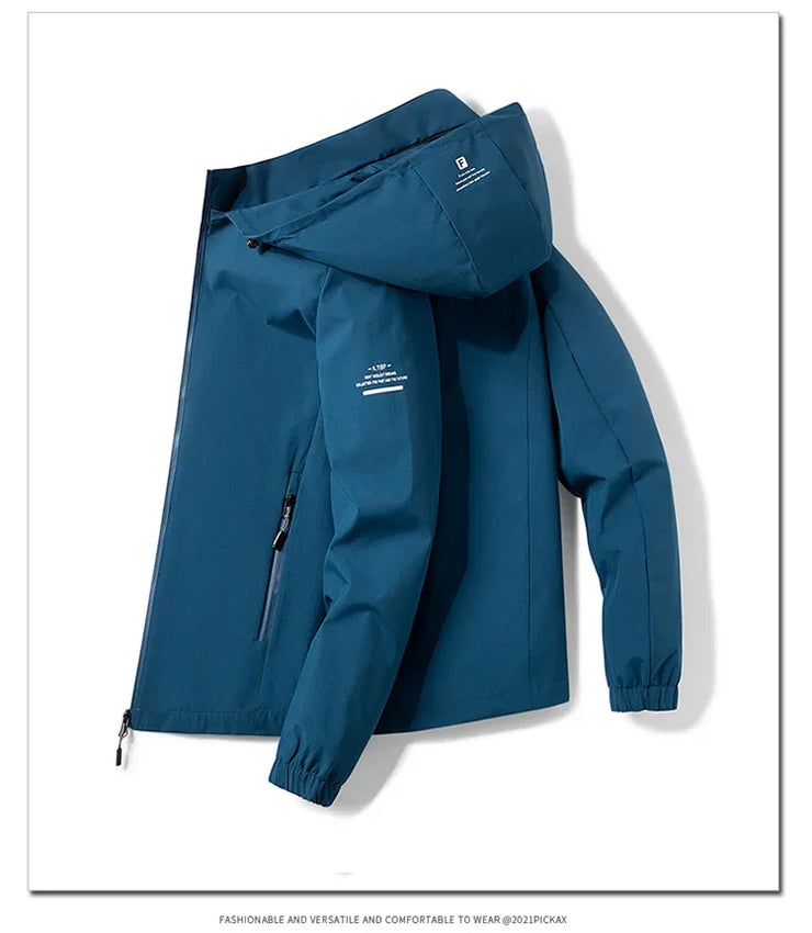 Hooded Jacket for Men 2024 Bomber Jacket Men's Windbreakers Zipper Coats Spring Autumn Casual Cargo Jacket Men Fashion Outerwear