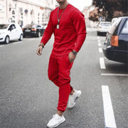 Men's Sets Casual Tracksuit Men Long Sleeve O-Neck T Shirts+Sport Long Pants Suit Casual Men Clothing Mens Joggers Sets Summer