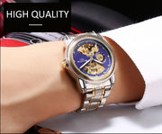 Fashion Hollow Business Tourbillon Automatic Mechanical Watch for Men