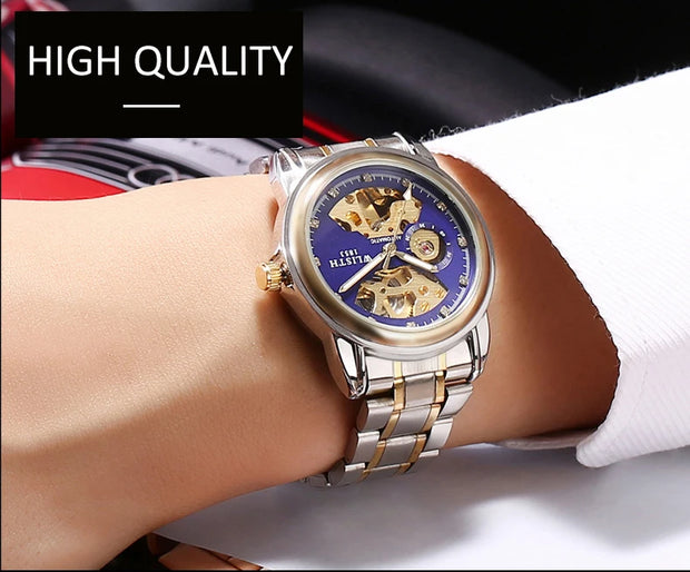 Fashion Hollow Business Tourbillon Automatic Mechanical Watch for Men