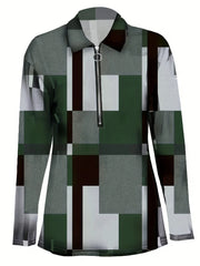 Women's geometric printed top