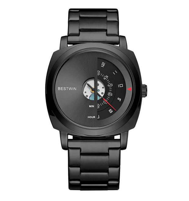 UTHAI Men's Quartz Watch Fashion Leisure Business Watch Waterproof Personalized Pointer Alloy Steel Band Watch
