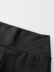 Women's Sexy Slim Fit PU Leather Pants Women's Casual Pants Elastic High Waisted Leggings Casual Pants