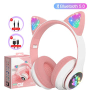 New Flash Lamp Cute Cat Ears Headphone
