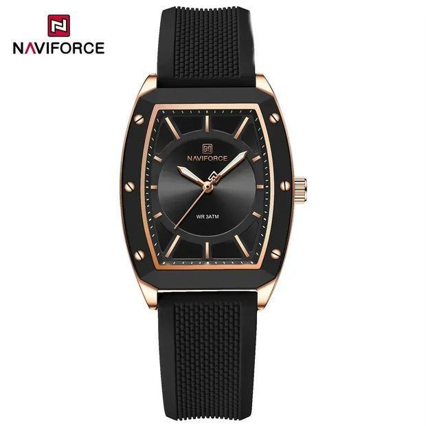 NAVIFORCE NF5049 New Women Watch  Fashion Elegant for Ladies Sports Waterproof Silica Strap Quartz Clock