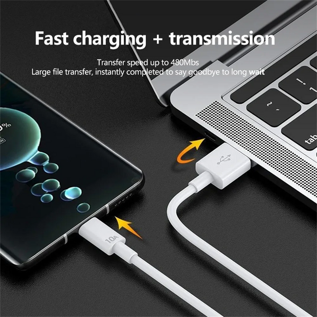 10A 120W USB Type C Cable Fast Charging