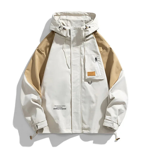 Men Jacket Hoodie Loose Outerwear Hiking Sportswear Mens Casual Breathable Jackets Male Windbreaker Plus Size L-9XL Men Clothing