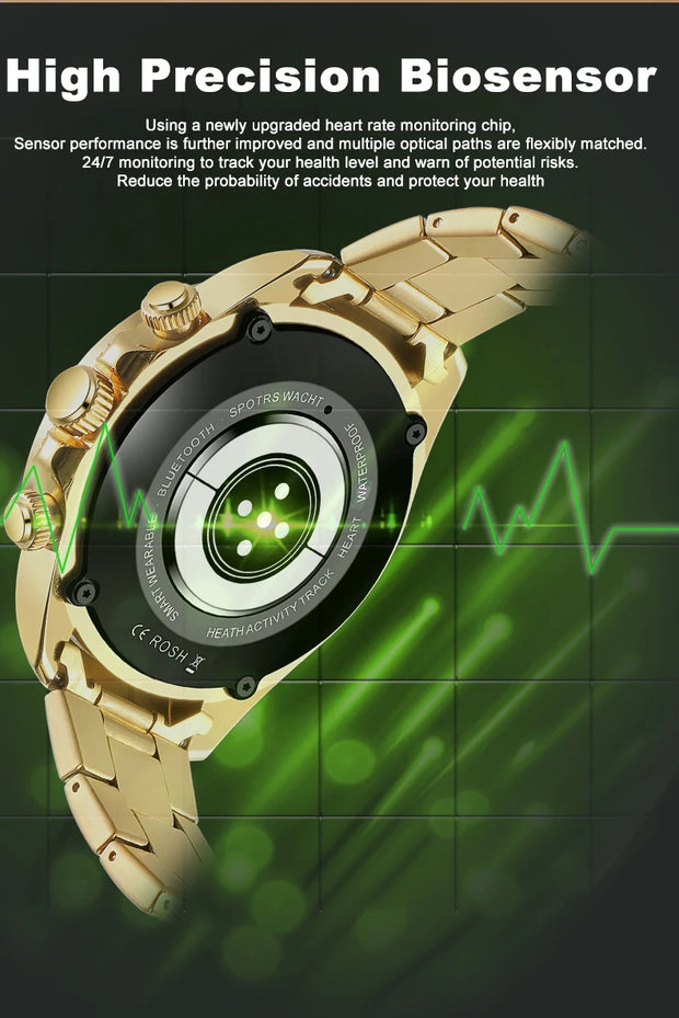 LIGE 1.43" AMOLED Man Smart Watch Bluetooth Call NFC Outdoor Compass Smartwatch Men Fitness Tracker 100+ Sport Modes Bracelet