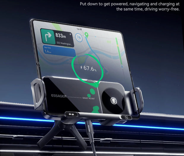 Essager Fold Screen Car Wireless Charger