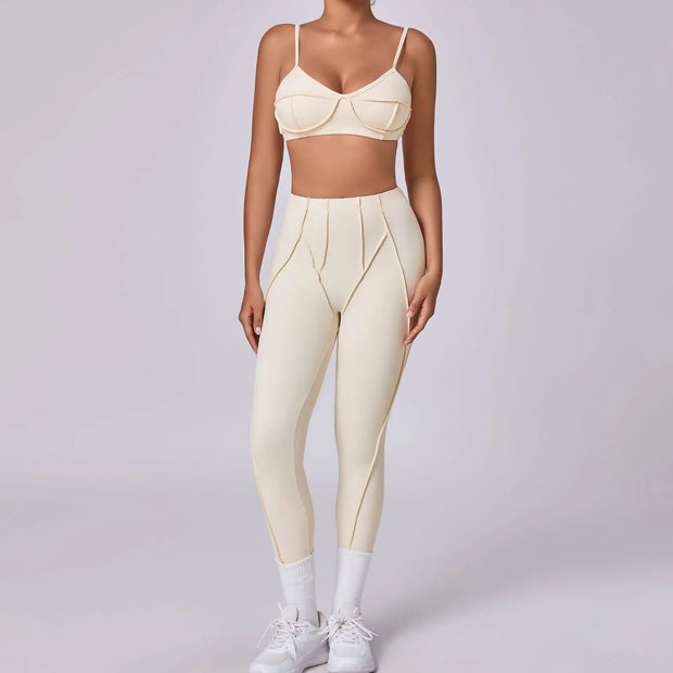 New Yoga Set Women Tracksuit Workout Legging Athletic Suit Gym Push Up Legging Fitness Bra Sports Wear Active Wear