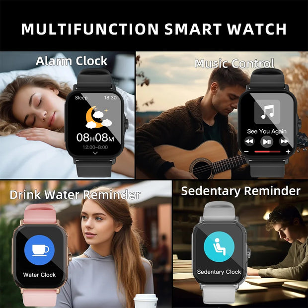 Men Bluetooth Talk Digital Smart Watch