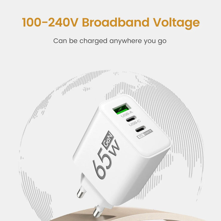 PD 65W USB C Charger GaN Charger