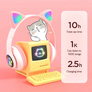 New Flash Lamp Cute Cat Ears Headphone
