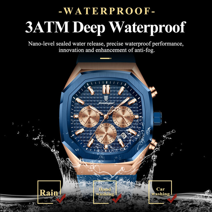 Men Waterproof Luminous Chronograph Wristwatch