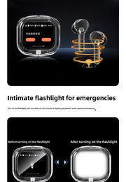 Wireless Bluetooth-compatible Earphones Intelligent Touch Color LCD Screen TWS Earbuds HIFI Noise Reduction Stereo Earphones