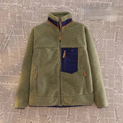 Motorcycle Outdoor Wool Jacket Men Women Double Sided Thick Plush Rider Ride Suit Lambing Wool Windproof Warm Fashionable Jacket