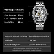 Authentic Brand Carved Watches Fully Automatic men watches Hollowed Fashion Mechanical Watches luxury MAN WATCH Reloj Hombre