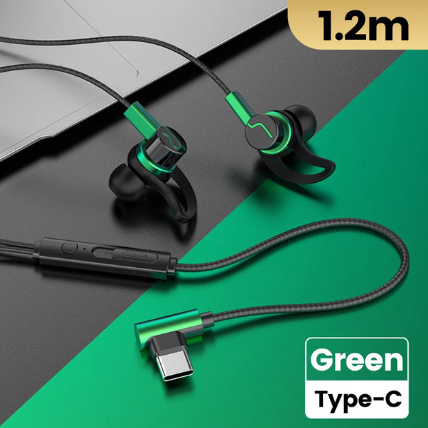 3.5mm/Type-C 90 Degree Elbow Plug Headphones