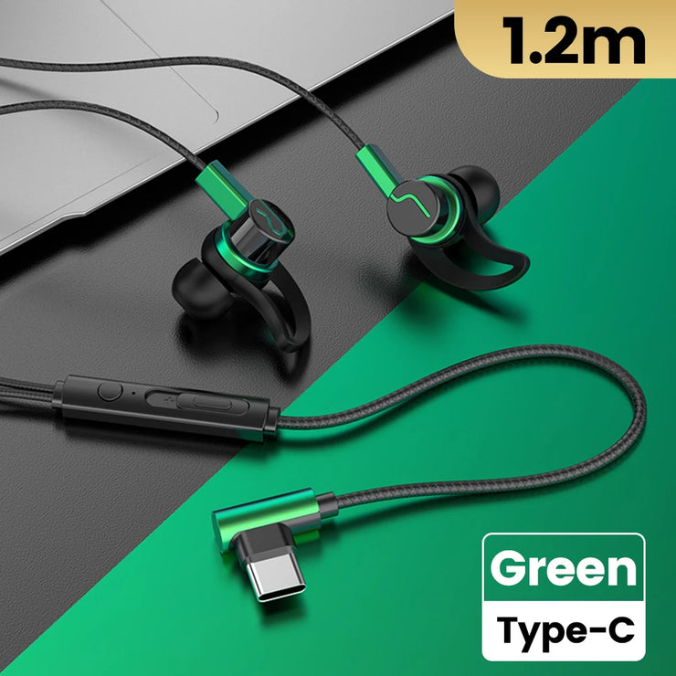 3.5mm/Type-C 90 Degree Elbow Plug Headphones