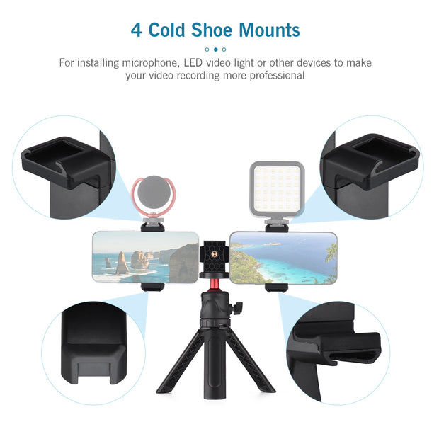 Smartphone Video Kit Including Universal Phone Tripod