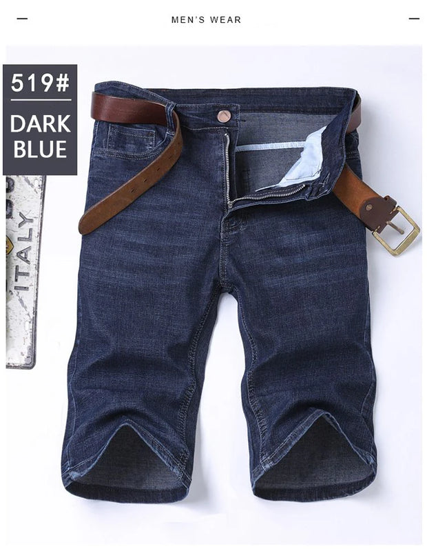 New high-end denim shorts for men in spring and summer of 2025, loose and versatile, trendy brand business casual denim shorts