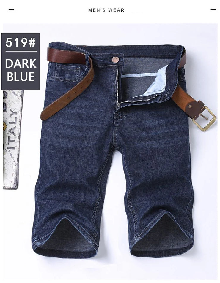 New high-end denim shorts for men in spring and summer of 2025, loose and versatile, trendy brand business casual denim shorts