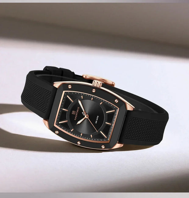 NAVIFORCE NF5049 New Women Watch  Fashion Elegant for Ladies Sports Waterproof Silica Strap Quartz Clock