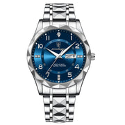 Men Quartz Waterproof Date Week Luminous Wristwatch