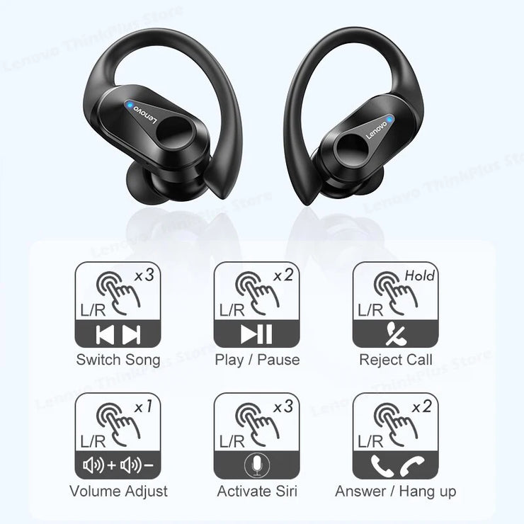 Lenovo LP75 TWS Mics Sports Earphones