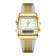 New Fashion Golden Steel Strap Quartz Sport Watch