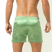 Men's Sleep Bottoms Sexy Pajamas Shorts Soft Silky Loose Boxers Shorts Underwear Men Home Lounge Arrow Panties Men Sleepwear