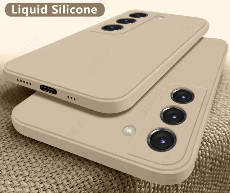 Samsung Galaxy S24 S23 S22 S25 Ultra S24 FE A56 A55 A53 A54 A16 A35 5G S25 Edge Shockproof Liquid Silicone Phone Cover