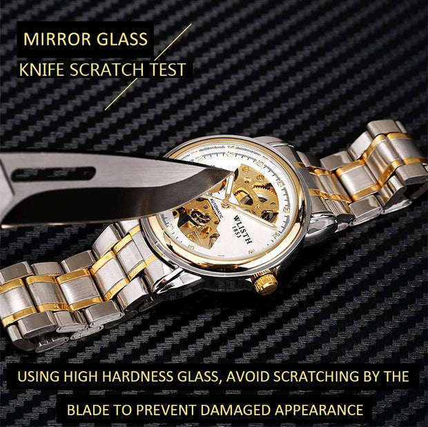 Fashion Hollow Business Tourbillon Automatic Mechanical Watch for Men