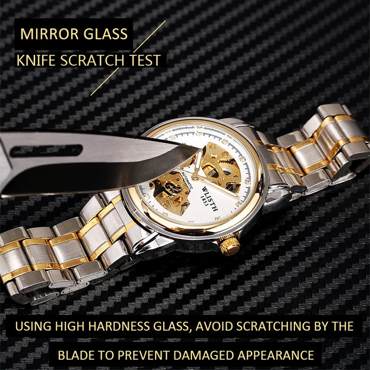 Fashion Hollow Business Tourbillon Automatic Mechanical Watch for Men