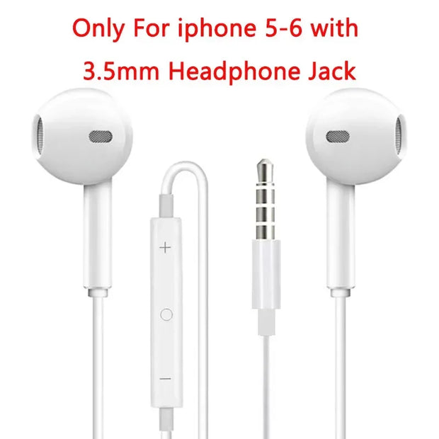 Apple iPhone 16 15 Pro Max 14 13 12 11 USB-C Lightning 3.5mm Wired Earphones