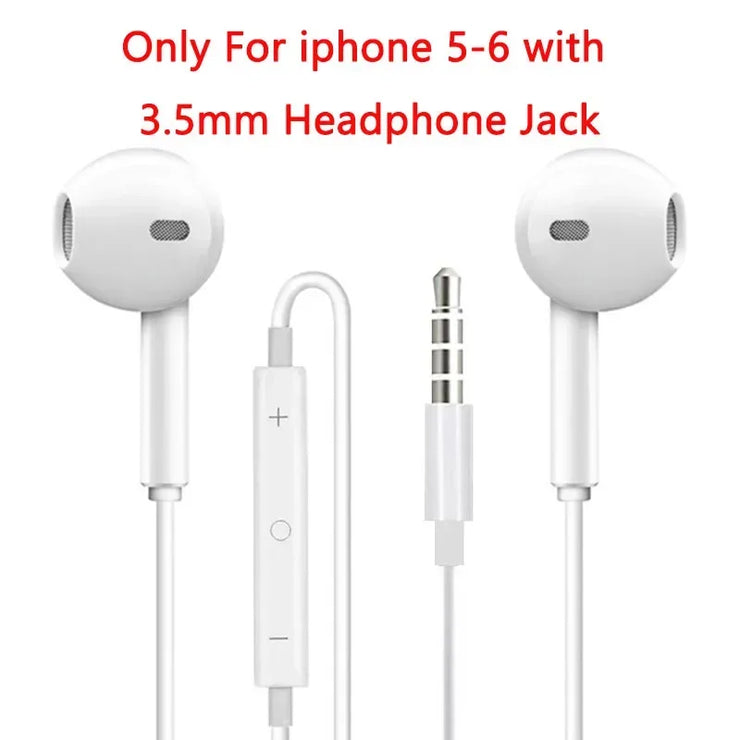 Apple iPhone 16 15 Pro Max 14 13 12 11 USB-C Lightning 3.5mm Wired Earphones