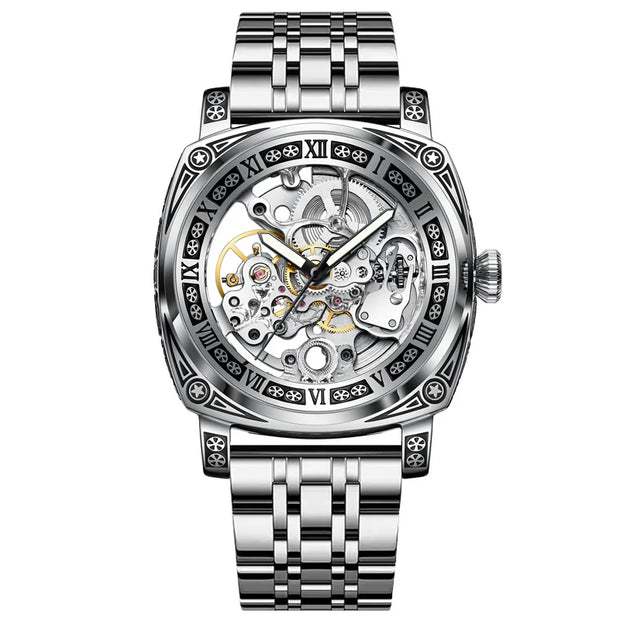 Authentic Brand Carved Watches Fully Automatic men watches Hollowed Fashion Mechanical Watches luxury MAN WATCH Reloj Hombre