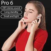 New Pro 6 TWS Bluetooth Earphones