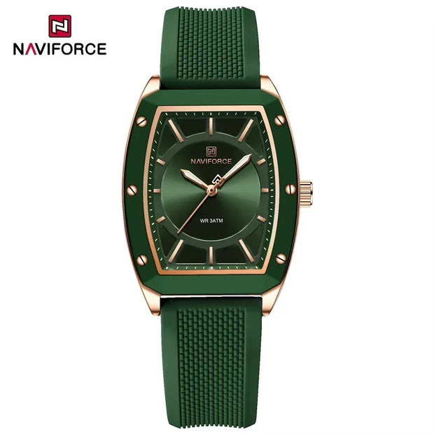 NAVIFORCE NF5049 New Women Watch  Fashion Elegant for Ladies Sports Waterproof Silica Strap Quartz Clock