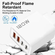 120W 4 Port USB Type C Charger