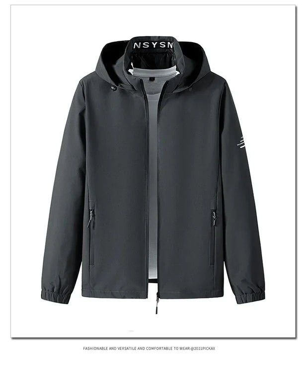 Hooded Jacket for Men 2024 Bomber Jacket Men's Windbreakers Zipper Coats Spring Autumn Casual Cargo Jacket Men Fashion Outerwear