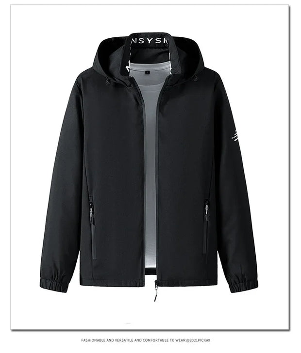 Hooded Jacket for Men 2024 Bomber Jacket Men's Windbreakers Zipper Coats Spring Autumn Casual Cargo Jacket Men Fashion Outerwear
