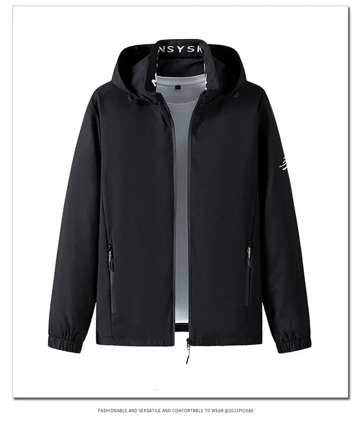 Hooded Jacket for Men 2024 Bomber Jacket Men's Windbreakers Zipper Coats Spring Autumn Casual Cargo Jacket Men Fashion Outerwear
