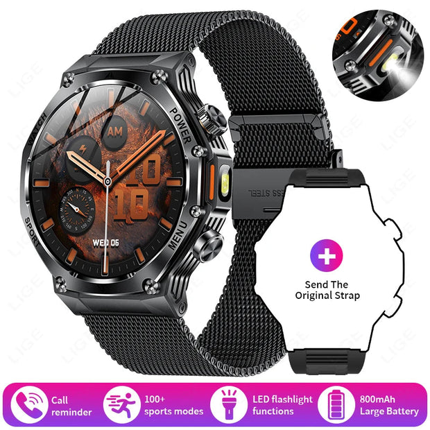 800mAh Large Battery Heart Rate Blood Oxygen Health Smartwatch