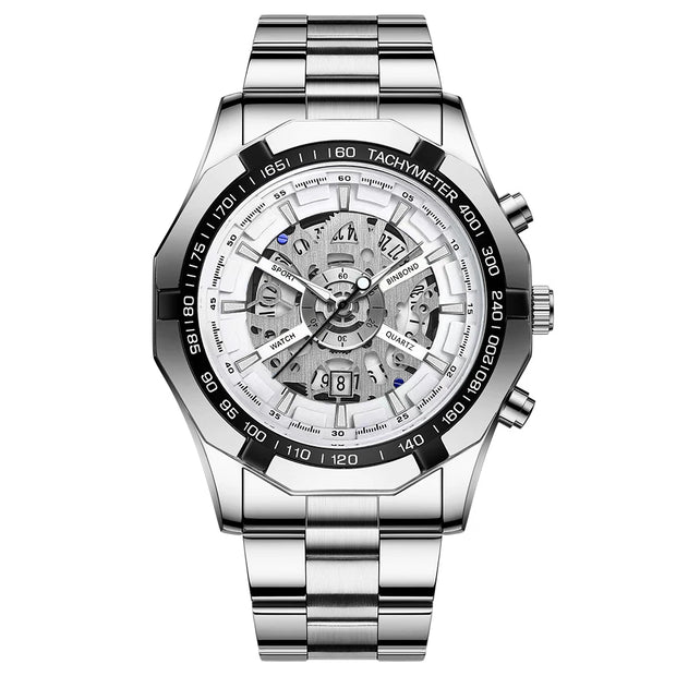 BINBONG Business Men's Watches Waterproof Calendar Luminous Fashion Quartz Watch For Man Stainless Steel Male Clock Reloj Hombre