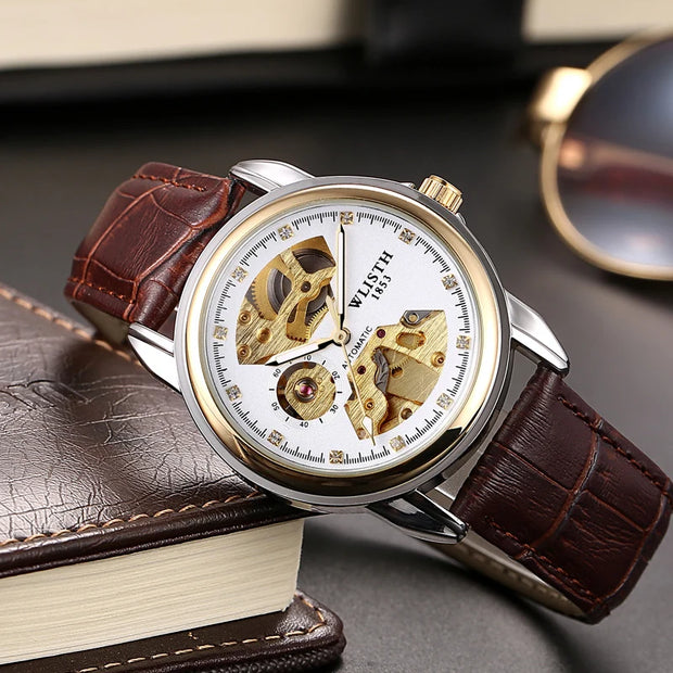 Fashion Hollow Business Tourbillon Automatic Mechanical Watch for Men