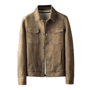Men Urban Jacket 2024 Autumn Oversize Casual Jackets High Street Pockets Laper Zipper Suede Thick Coat Loose Mens Windbreaker